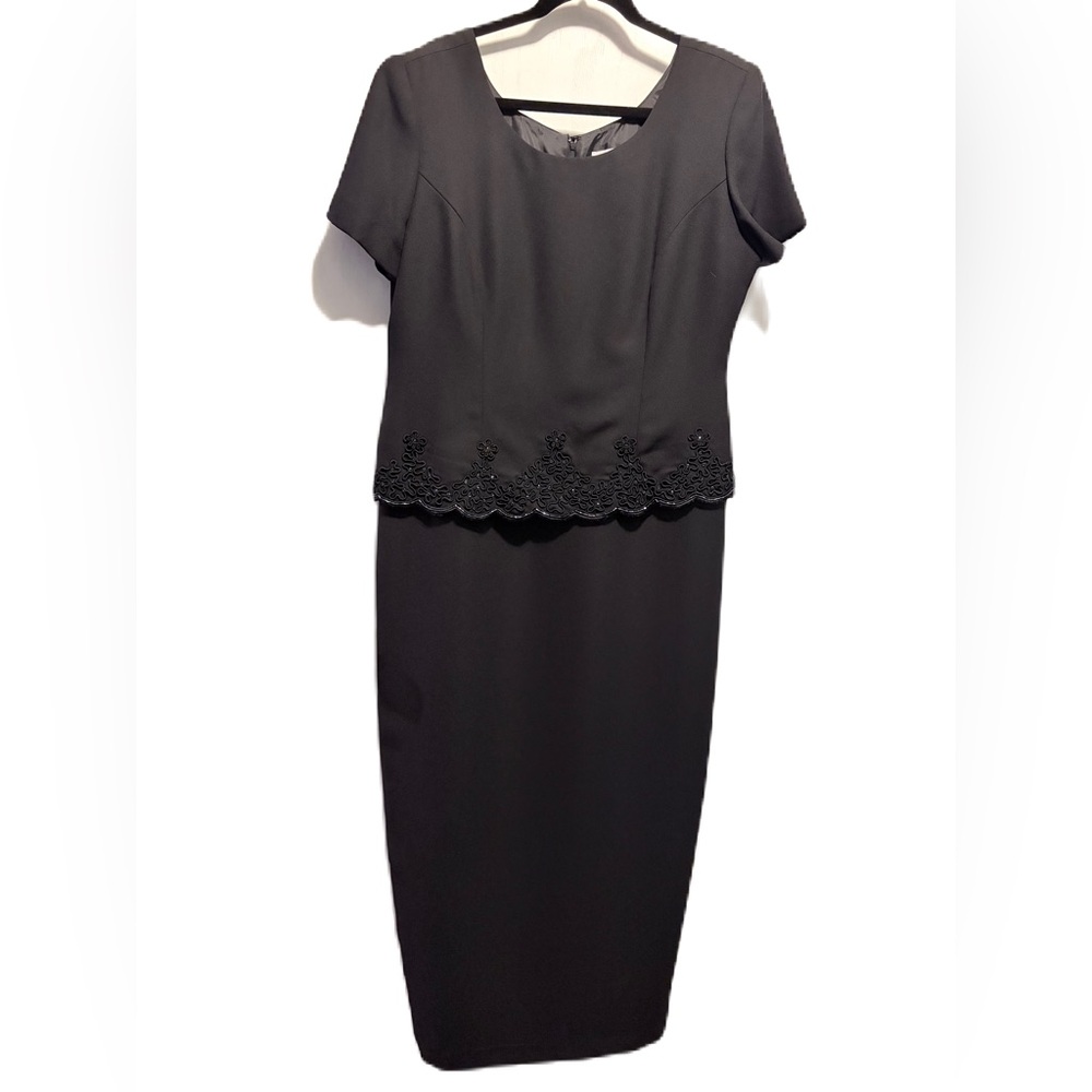 R&M Richards Black Formal Maxi Dress Sz14 Gently Used